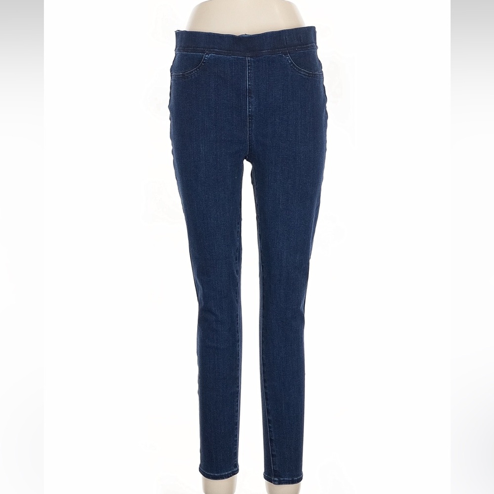 J. Crew Skinny High-Rise Jeans in Dark Blue Denim
